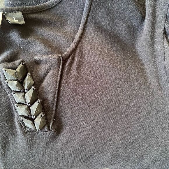 Edelweiss by Sarah Black Long Sleeve Mini Dress Size L - Picture 6 of 6